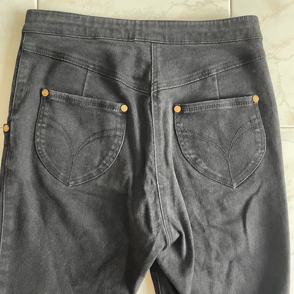 ALICE MCCALL denim frayed ankle flares with button fly, size 10 - Picture 14 of 15